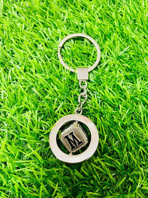 GKM Alphabet M rotating premium quality keychain for men & woman Key Chain