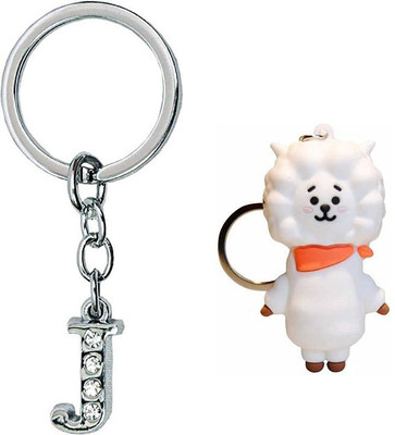 Newview RJ J BTS Army Characters 3D Rubber Keychain and Keyring Key Chain