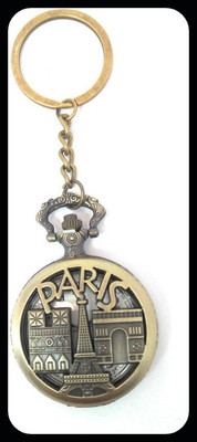 gtrp Trendy-Vintage Retro Paris Eiffel Tower Pocket Watch Key Chain