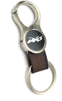Jdp Novelty Round Shape Leather Metal Keychain for DIO Bike Key Chain