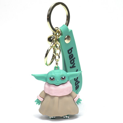 Daiyamondo Get Baby Cute Yoda Star War 3D Key Chain With Amazing Long Ribbon For bag charm Key Chain