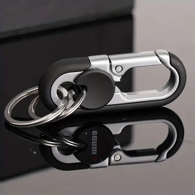 GEEO Antique Keychain,Oval Heavy Duty Keychain with 2 rings for Car Bike Key Chain