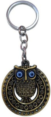 PEARLISH Premium Quality Evil Eye Owl keychain (Golden) Pack of 1 Q-1 Key Chain