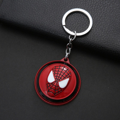 Upbeat Marvel-Inspired Rotating Spider Keychain (Red) Key Chain