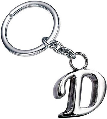 MISMIL Alphabet Letter D Metal Keychain Keyring Silver D Key Chain