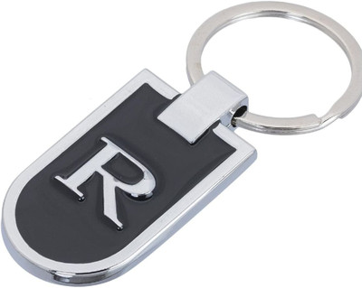 SHRI JI Stainless Steel Alphabet Letter R Keychain For Car & Bike AntiRust Keychain Key Chain