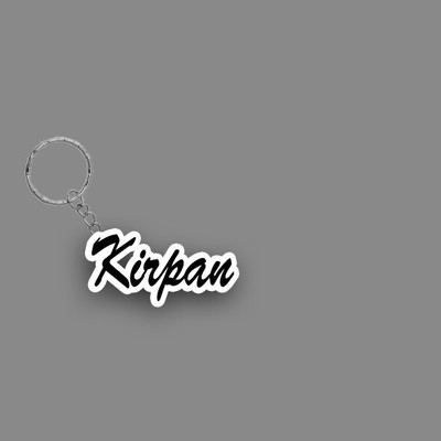 SY Gifts SYG Kirpan Name Keychain White And Black Key Chain