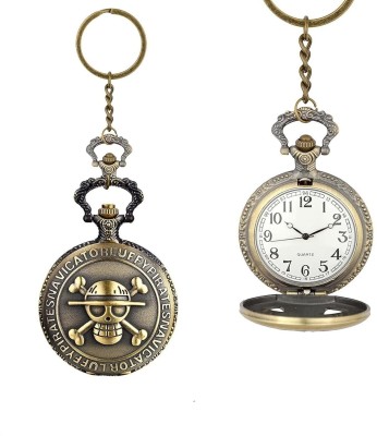 Anime Land One Piece Pocket Watch Keychain | Anime Action figures | Anime Keychain | Skull Key Chain