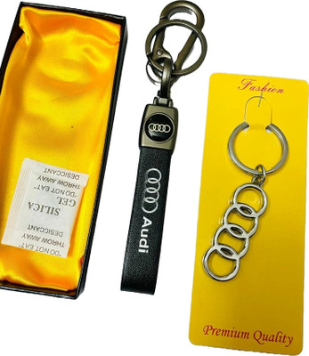 GKM Car logo chrome finish combo set keychain Key Chain