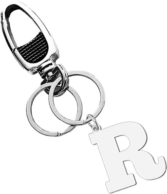 M Men Style A to Z Alphabet Key Rings Silver Stainless Steel Letter Charm Keychain R-LCK995 Key Chain