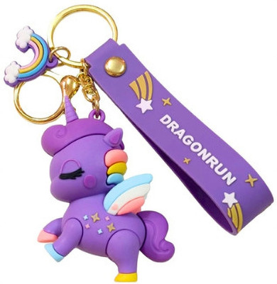 PEARLISH Unicorn 3D Premium Quality Rubber Keychain Key Chain