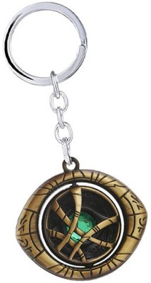 RR Shopping Zone Dr Strange Revolving Green Stone Eye Design Key Chain and Key Ring Key Chain