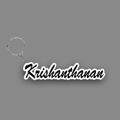 SY Gifts SYG Krishanthanan Name Keychain White And Black Key Chain
