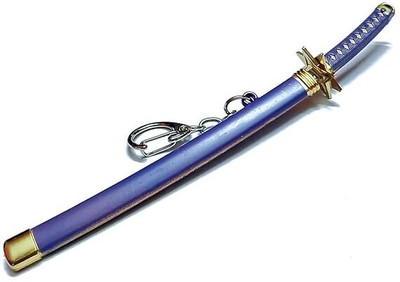 GKM Anime Unsharped Toy Samurai mini Katana Keychain & Scabbard keychain (Type-3) Key Chain