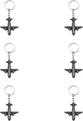 BLESSINGS Set Of 6 Grey Airplane Key Chain