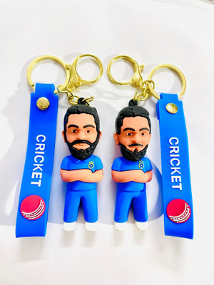 GKM Cricketer Rohit & VIrat 3D indian jersey premium quality keychain Key Chain
