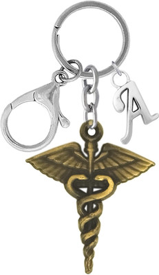 MGP FASHION High Quality Gift Keyring GREEN Doctor Symbol Pendant Alphabet A Key Chain
