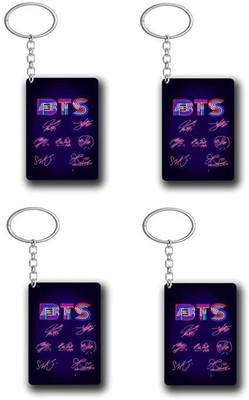 Convay C7 BTS Army Logo Rectangle Shape KeyChain SET 4 Key Chain