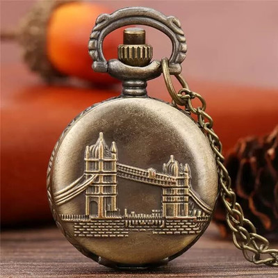 gtrp SOUVENIR-BRIDGE pocketwatch Numeric Clock dial Keychain Key Chain