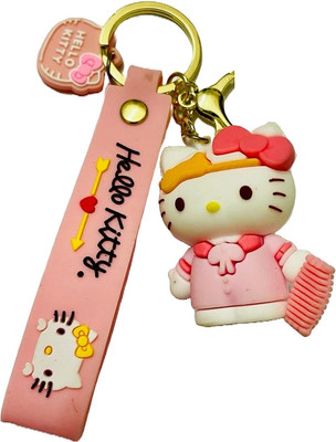GKM Beautiful Kitty with Bag high quality pvc 3D keychain Key Chain
