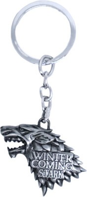 BIPS ENTERPRISES Game of Thrones House Stark Wolf Logo Keychain Metal Keychain for Bike , Boys Key Chain