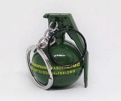 gtrp keychain-Frag Grenade - Green - PUBG Key Chain
