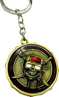 GKM JAck Sparrow captain revolving keychain for cars & bikes Key Chain