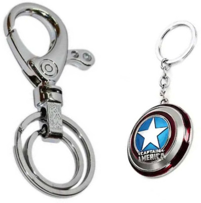 JAINSON MARTIN Combo of spring hook & captain America keychain and best keychain Key Chain
