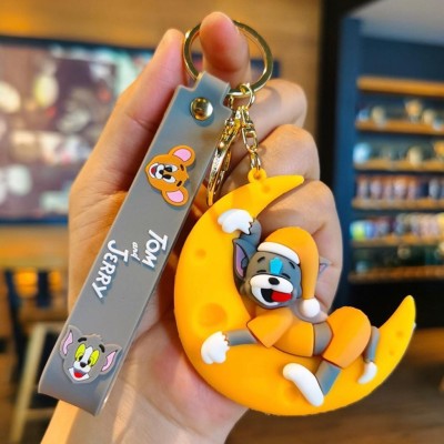 Mubco Sweet Dream Tom 3D Keychain | Strap Charm & Hook | PVC Cartoon Model Toys Gift Key Chain