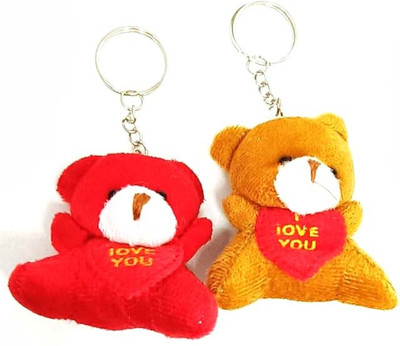 ShopTop Cute Teddy Toy With Holding Heart Shape and I Love You random colour Key Chain