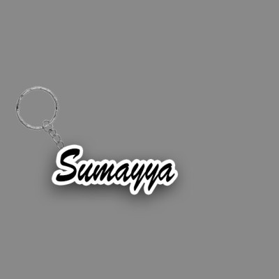 SY Gifts SYG Sumayya Name Keychain White And Black Key Chain