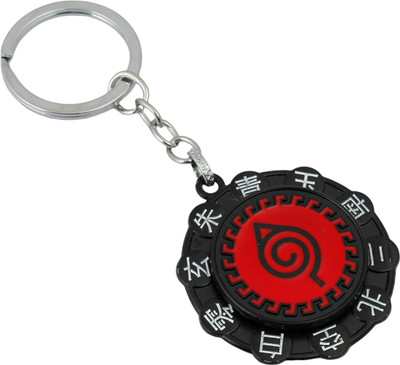 Daiyamondo Naruto Anime Lover Hold Black Red Itachi uchiha Rotating Keychain In Style Key Chain