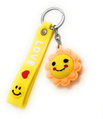 Auspice Smiley Emoji Strap Rubber Key Chain