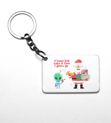 Tulip Art Alien & Santa: Cute Printed KeyChain Gift For Kids Boys Girls Key Chain