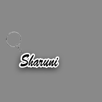 SY Gifts SYG Sharuni Name Keychain White And Black Key Chain
