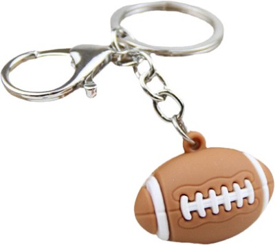 Newview Rubber ball keychain american football with hook keychain Key Chain