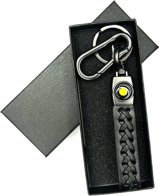 FLAMBE New olaelectric Black Leather Design Belt Keychain Key Chain