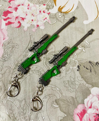 K C PUBG Sniper Gun (AWM) Keychain with 8x | Sniper Gun Keychain (2pcs) Key Chain