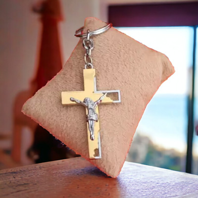 Sullery lord jesus christ crusifix sqaure Sullerykey202165 Key Chain