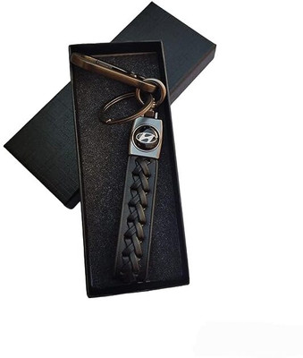 GKM Hyundai Car stripped premium quality keychain with hook for Cars & Bikes Key Chain