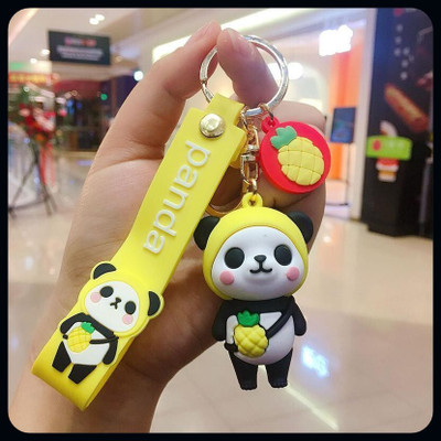 gtrp keychain-GQ Cute Cartoon Panda Doll Pendant PVC Key Ring Bag Decor Key-A Key Chain