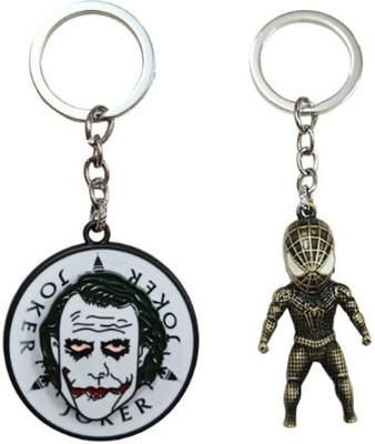PEARLISH Joker 360 Degree Rotating keychain & Spiderman Keychain Key Chain