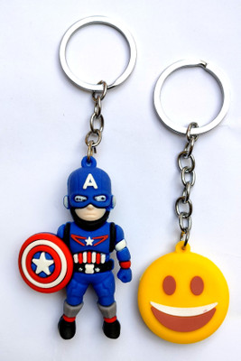 Meeko.com Captain America With Smiley Rubber Key Chain 01ebte56 Key Chain