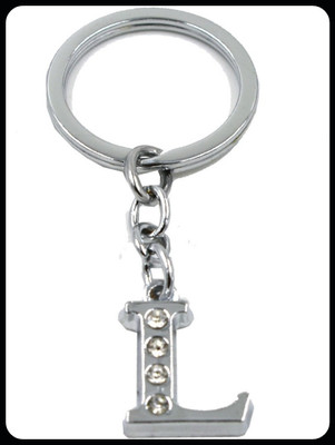 gtrp Trendy-Alphabet L Metal Key Chain For Unisex with attractive Diamond Key Chain