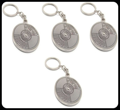 gtrp Trendy-Pack of 4 Compass Date Perpetual with Calendar up-to 50 Years Key Chain Key Chain