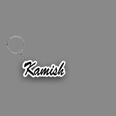 SY Gifts SYG Kamish Name Keychain White And Black Key Chain