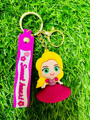 GKM 3D Cute Frozen Princess/Queen premium quality strap hook keychain Key Chain
