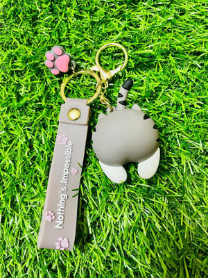 GKM 3D pvc butt design with hook & strap keychain Key Chain
