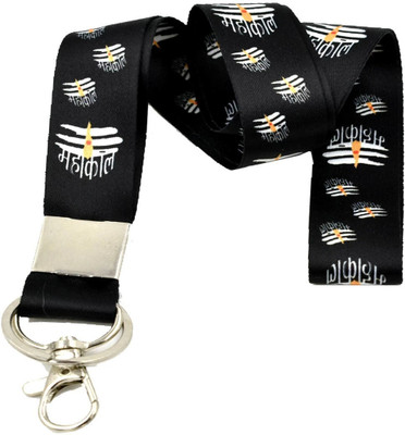 faynci Mahakal Designed Printed Long Black Fabric Clothing Key Chain Key Chain