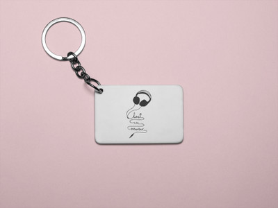 DOGAR ESSENTIALS Lost In MusicPrinted Acrylic Keychain (Set of 2) Key Chain